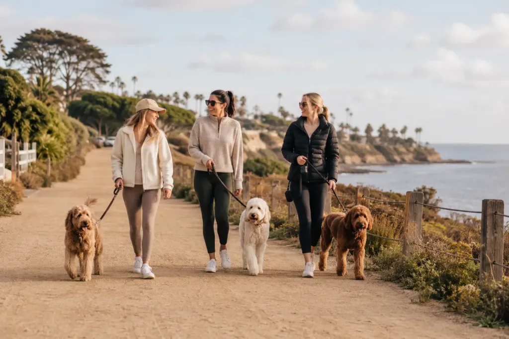 Coastal Walk With Doodle Friends